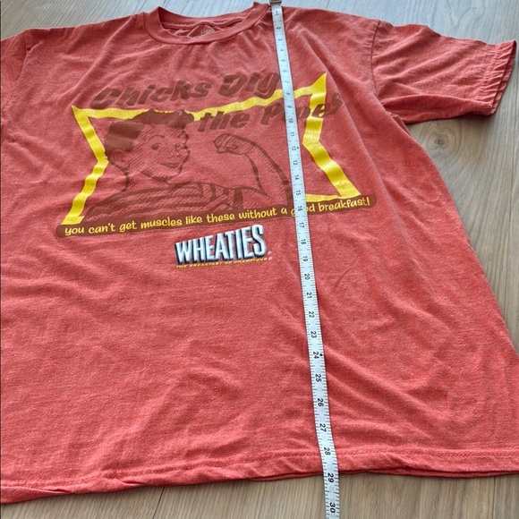 Orange Graphic T-Shirt with Wheaties Print | XL - Picture 5 of 6